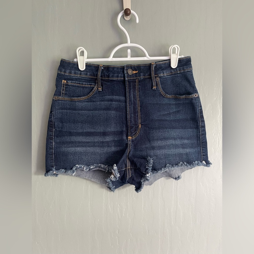 Abercrombie & Fitch Blue Jean Shorts Frayed Hem women’s 6/W28 Denim
